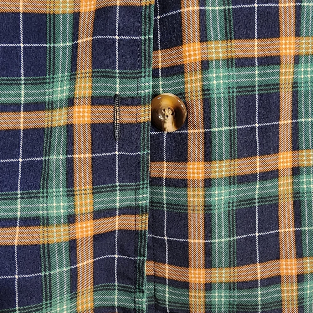 5/$16 💓Plaid Button Up And Skirt Set Blue Green and Yellow Co-ord 2 Piece Set - Picture 5 of 10